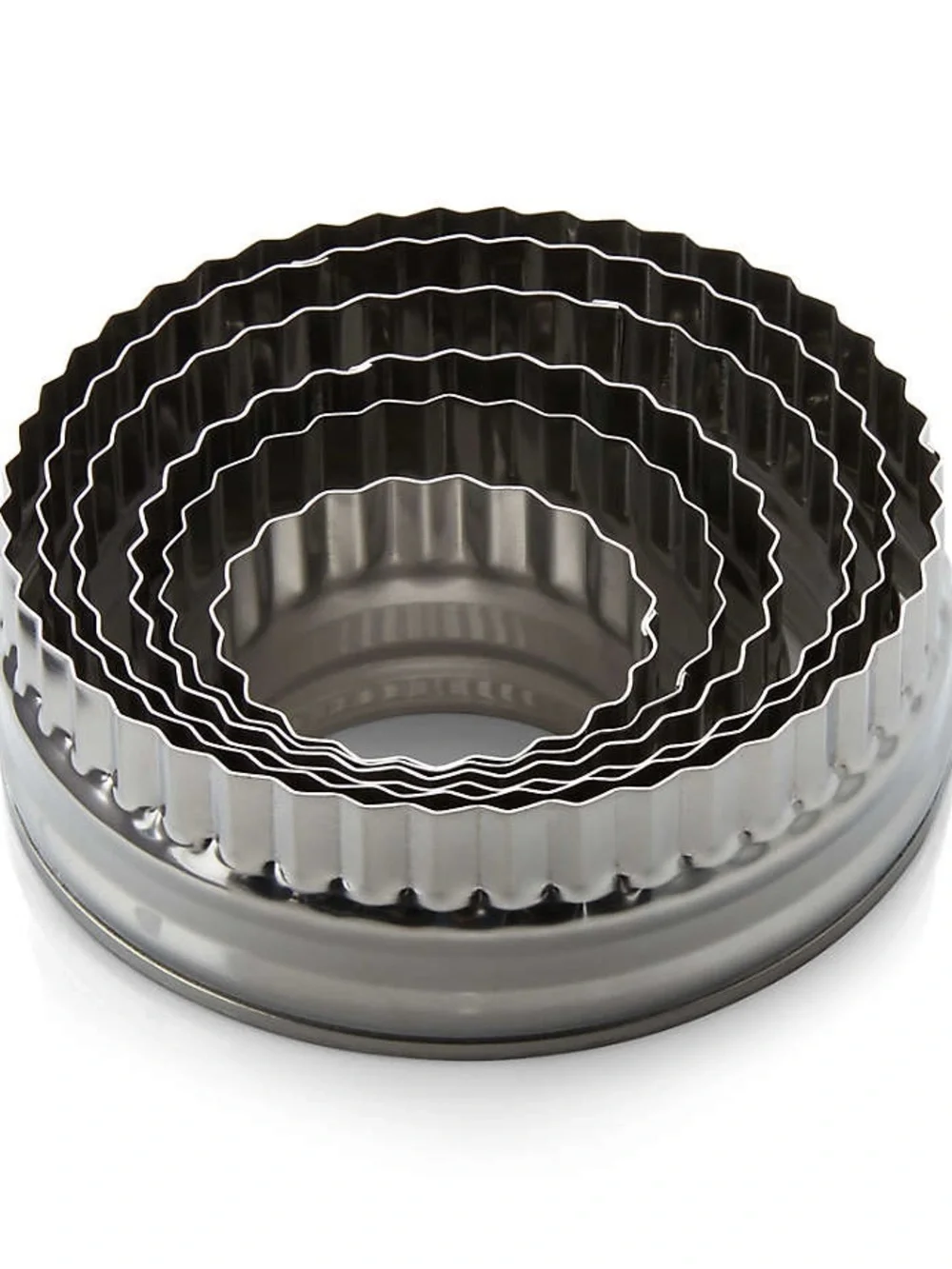 Stainless Steel Fluted Round Cookie biscuit Cutter Set